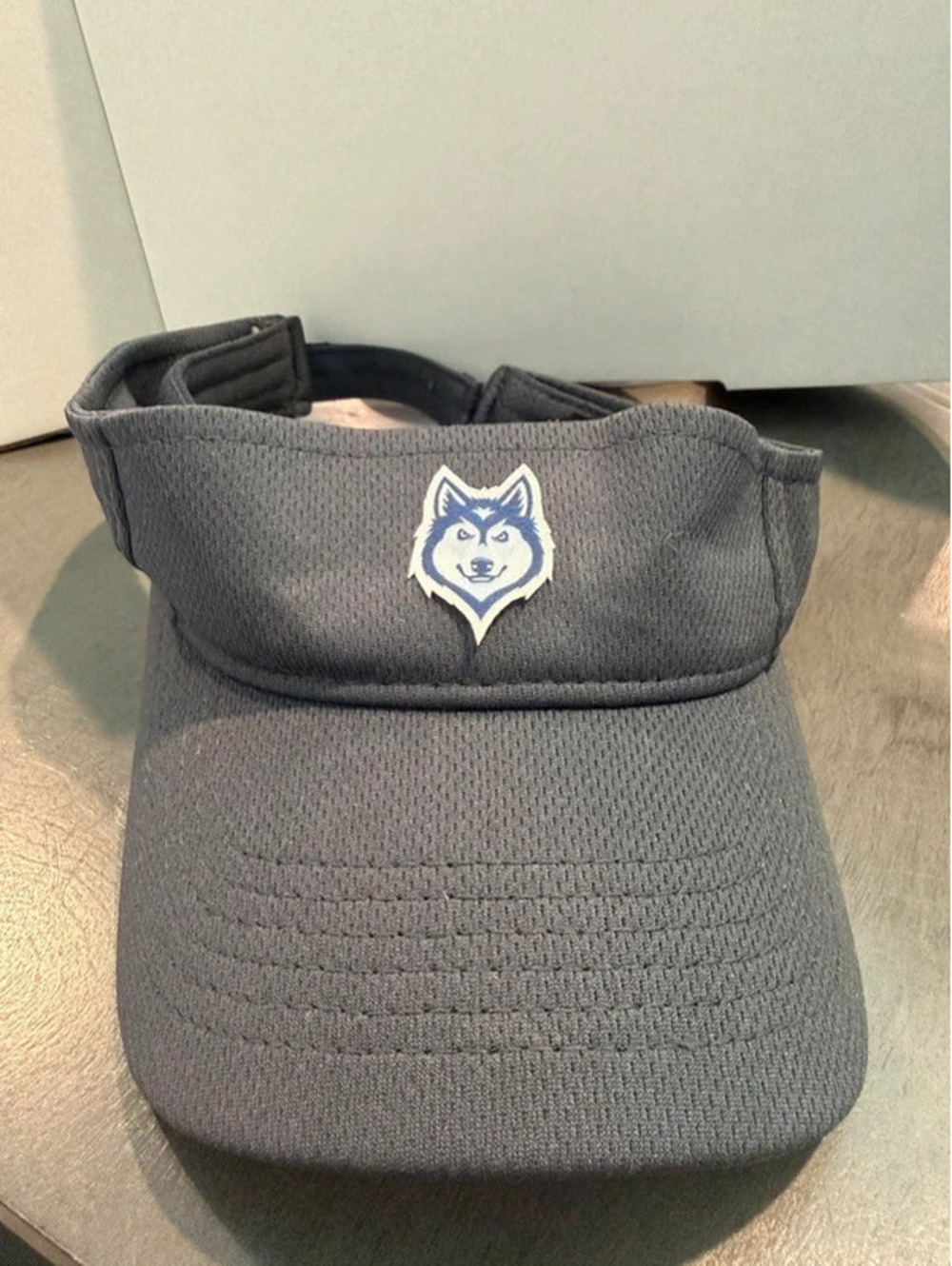 UConn Huskies Sport-Tek Performance Visor Adjustable Navy Blue Athletic Hat
